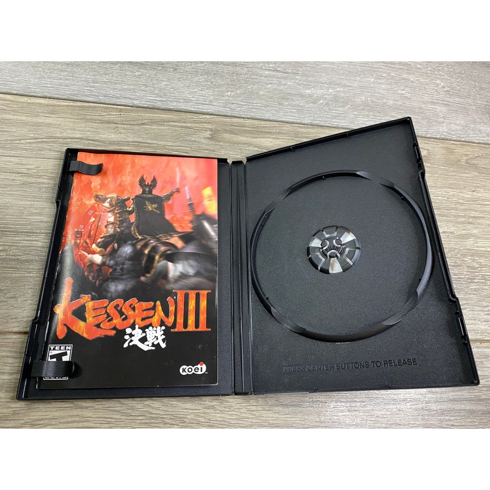 Kessen III Sony PlayStation 2 PS2 2005 Koei Case and Manual Only No Disc